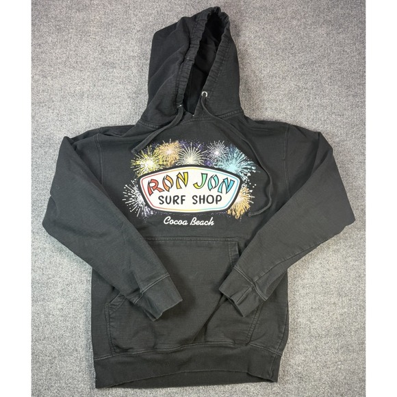 Ron Jon Other - Ron Jon Surf Shop Hoodie Cocoa‎ Beach Black Fireworks Graphic Pullover Size M